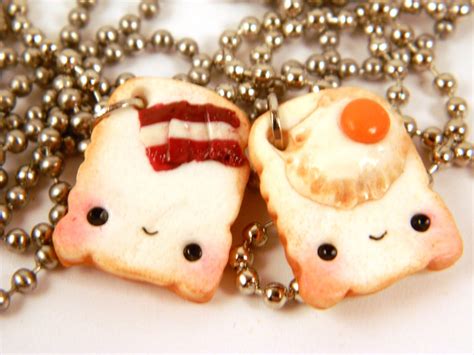 Polymer Clay Bacon And Egg Charm Food Jewelry By OhLuckyCharm