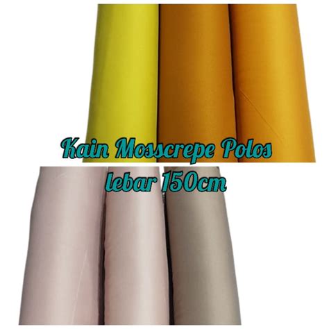 Jual Bahan Kain Mosscrepe Polos Kain Moss Crepe Moskrep Krep Halus