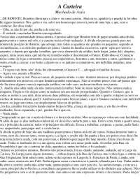 A Carteira Machado De Assis - Machado de Assis carteira - Machado de Assis carteira - Docsity