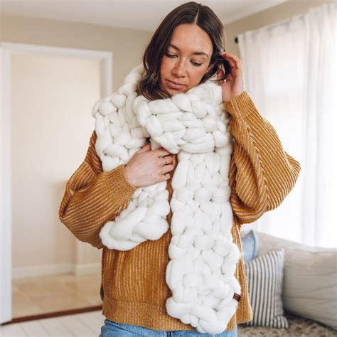 Classic Chunky Knit Scarf Lauren Aston Designs