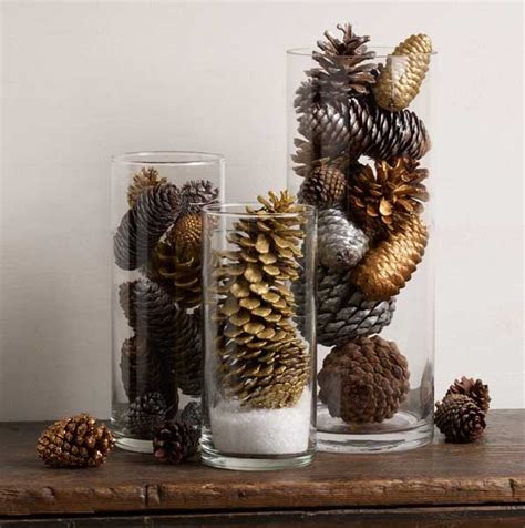 Holiday Centerpieces Using Pine Cones