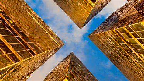 Low Angle Photo Of High Rise Buildings Architecture Building Worm S