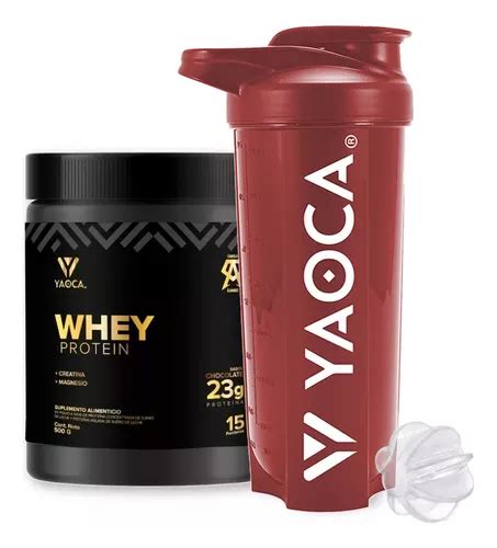 Combo Suplemento En Polvo Yaoca Prote Na Whey G Shaker Meses Sin