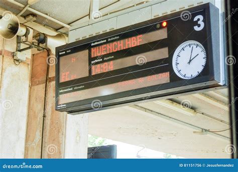 Departure Announcement At An Italian Train Station Editorial Photo