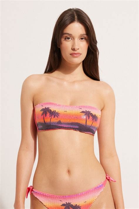 Reggiseno Bikini A Fascia Cali Sunset Con Imbottitura Estraibile A Fascia E Senza Spalline