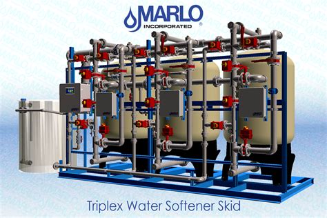 Triplex Water Softener & Duplex Brine Pump Skid | MARLO