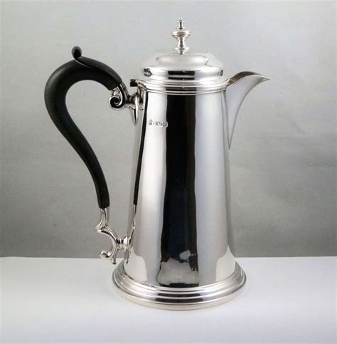 Georgian Style Silver Coffee Pot Sheffield 1912