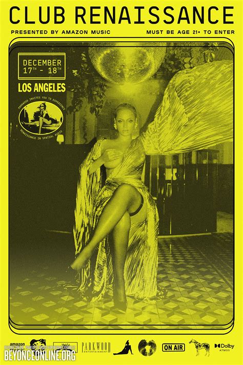 Club Renaissance LA Poster - Beyoncé Online Photo Gallery