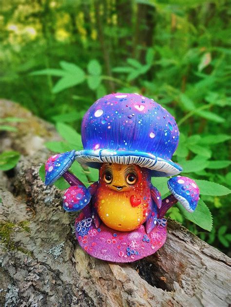 Mushroom Made Of Polymer Clay In 2021 Art Dolls Handmade Art Dolls