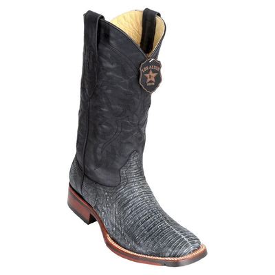 Los Altos Boots Mens Wide Square Toe Genuine Teju Leather