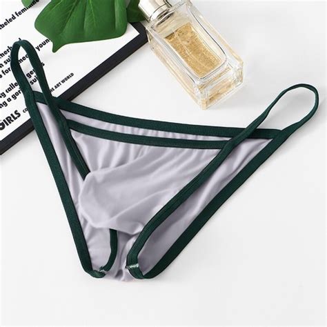 Sexy Mens Low Rise Pouch Bikini Brief Tanga Slip Underwear Cool Ice