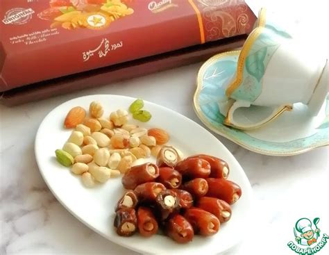 Финики, фаршированные орехами – кулинарный рецепт