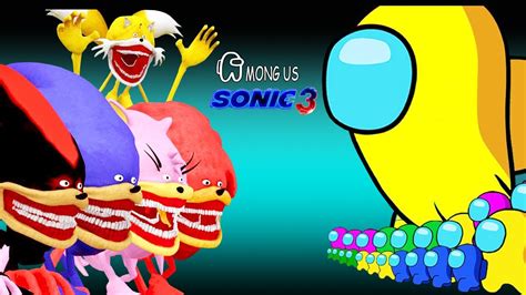 어몽어스 Among Us Vs All New The Sonic Tapes Family SONIC 3 Funny