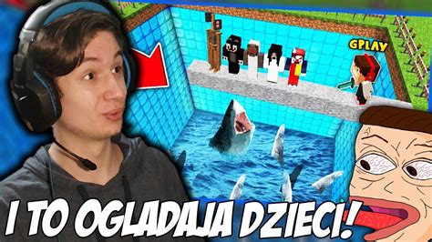 GABOR OGLĄDA NIE WPADNIJ DO BASENU PEŁNEGO REKINÓW W MINECRAFT GPLAY