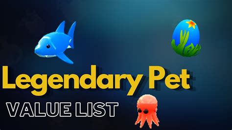 All Legendary Pet S Value List In Adopt Me Ocean Egg Update New Youtube