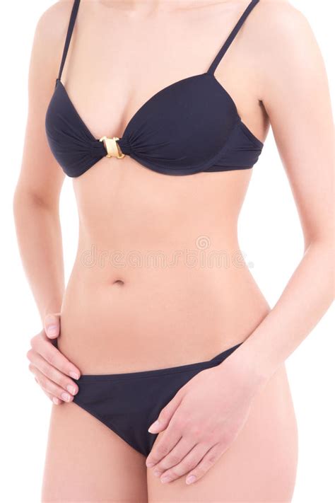 Cuerpo Femenino Atractivo En Bikini Negro Imagen De Archivo Imagen De Balneario Parte