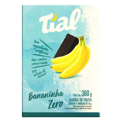 BARRA DE FRUTAS BANANINHA TIAL ZERO CAIXA 360G 12 UNIDADES Ilergic