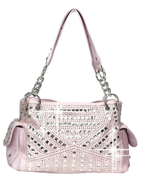 Zzfab Gem Studded Rhinestone Western Purse Light Pink - Walmart.com