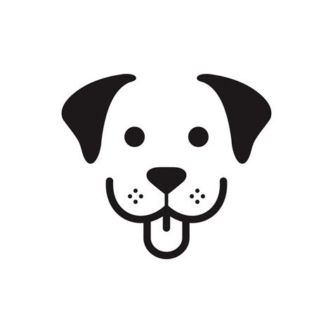 dog face vector art icons  graphics