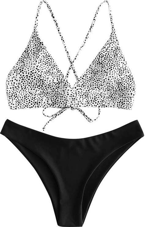 ZAFUL Two Piece Bikini Set With Adjustable Bra And Back Strap Design ShopStyle