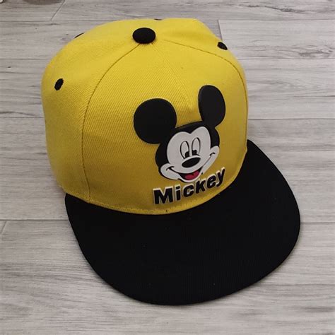 Кепка детская снепбек (Snapback) в стиле Микки 50-54р Желто-черный ...