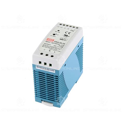 DRA 60 24 MEANWELL 60W 24VDC 2 5A 115 230VAC 단일 출력 스위칭 전원 공급 장치 DRA