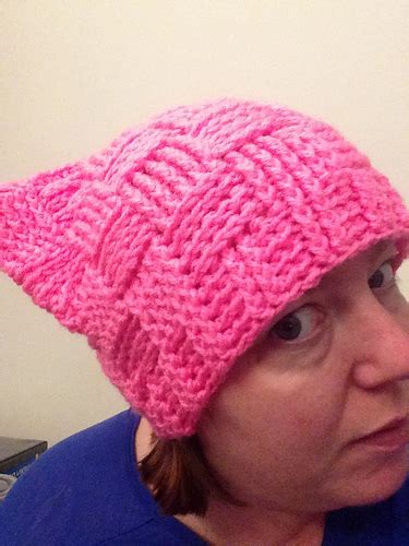 Ravelry Basket Weave Pink Pussy Hat Pattern By Tomboy Nanny