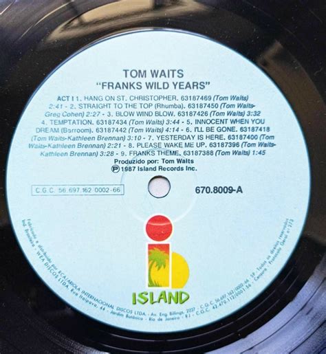 LP TOM WAITS Franks Wild Years