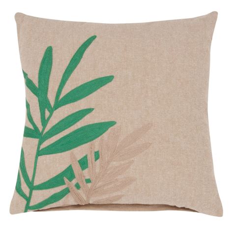 Housse de coussin en coton imprimé feuilles 40x40 Anori Maisons du Monde