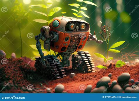 Robot Forester Living in the Forest and Planting the Trees Environment ...