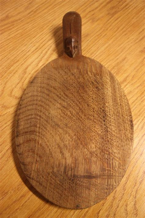 Antiques Atlas - 1960's 'Mouseman' Oak Cheese Board.