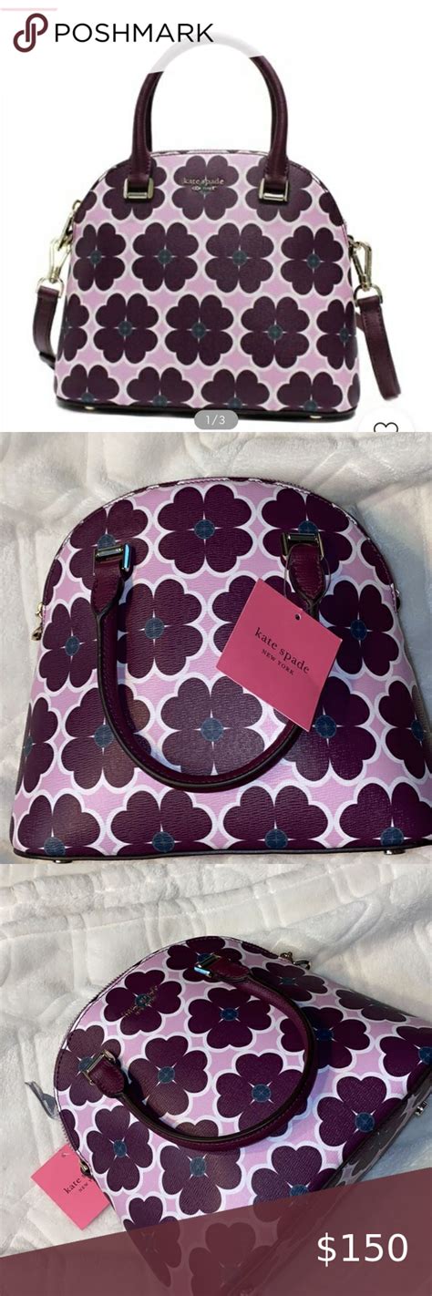 Kate Spade Purple Purse With Flowers Semashow