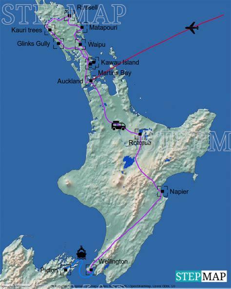 Stepmap Neuseeland Nord Landkarte F R Neuseeland