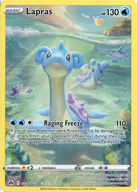 Lapras GG05 GG70 Holo Pokemon Enkeltkort Fra SWSH Crown Zenith