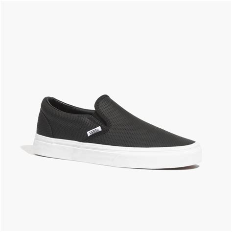 Vans Classic Slip Ons In Perforated Leather Madewell Vans