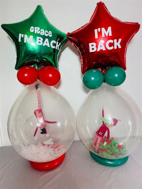 Personalised Elf Arrival Balloon Kit ELF BALLOON Elf POP Balloon Etsy