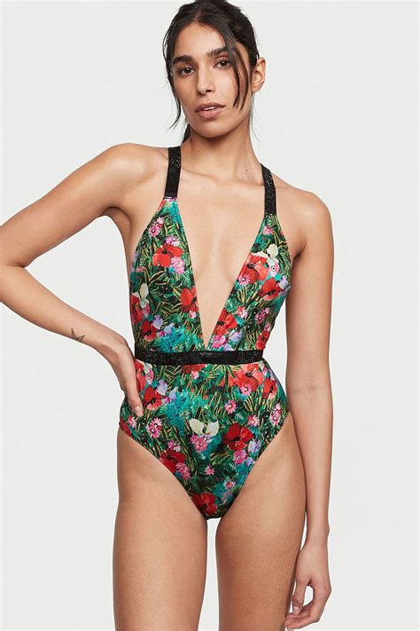 Victoria's Secret Shine Strap Plunge One Piece Swimsuit | Victoria's