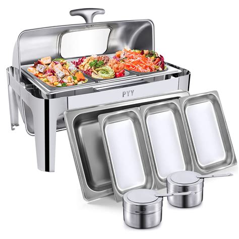 Pyy Roll Top Chafing Dish Buffet Set Professional Chaffing Server Set