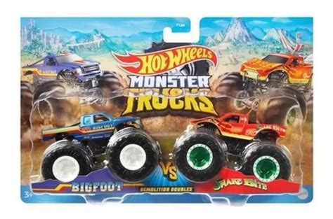 Hot Wheels Monster Trucks Bigfoot Vs Snake Bite Mattel Frete grátis