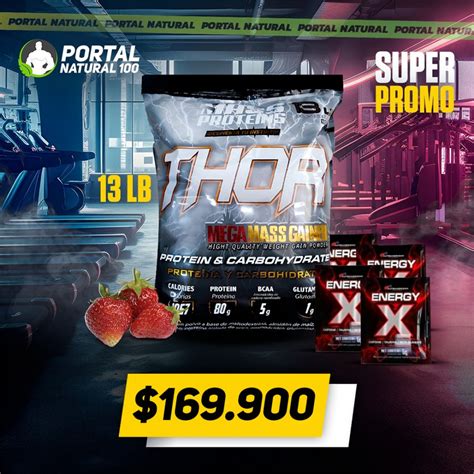 Thor Mega Mass Gainer X 13lbs Sabor Vainilla Mass Proteins