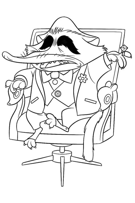 Раскраска Мистер Биг - Бесплатнo Pаспечатать или Cкачать Oнлайн