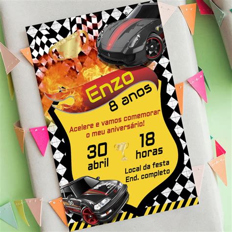 Convite Digital Hot Wheels Elo Produtos Especiais