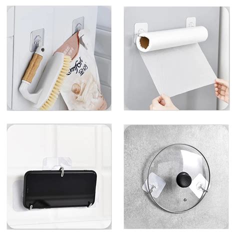 Комплект 5 закачалки за баня с лепило, Прозрачен - eMAG.bg