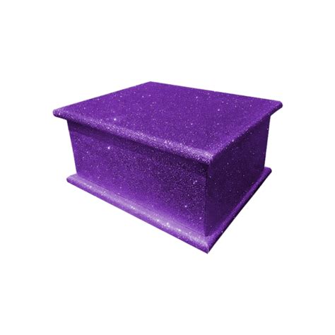 Glitter Adult Ashes Casket Purple Cremationurnsdirect