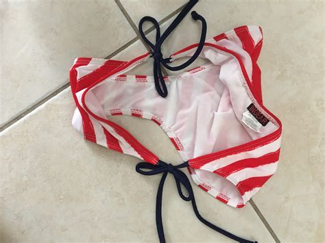 Ingear Swimsuit Red White Blue Bikini Medium Top Gem