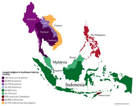 Largest religion in Southeast Asia by country : r/religion