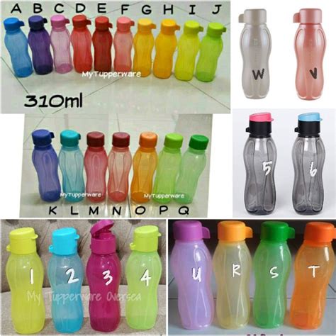 Tupperware Eco Bottle Bottles Botol Ml Screw Cap Fliptop Shopee