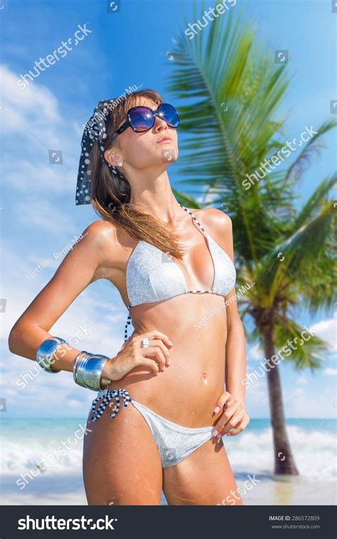 Portrait Happy Sexy Girl Bikini Posing Stock Photo 286572809 Shutterstock