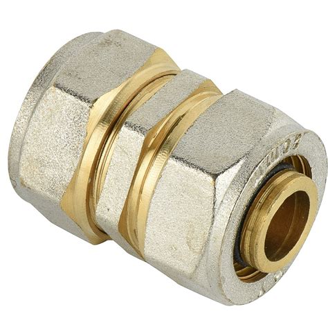 Multilayer Pex Compression Brass Fittings Straight Couplings Pipe