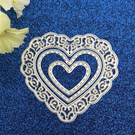 Stks Metalen Stansmessen Liefde Hart Stencils Vo Grandado